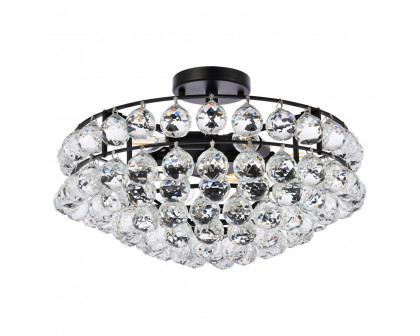 Elegant Flush Mount Light - Black, L 18" (1107F18BK)