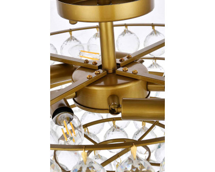 Elegant Flush Mount Light - Brass, L 18" (1107F18BR)