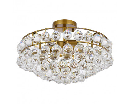 Elegant Flush Mount Light - Brass, L 18" (1107F18BR)