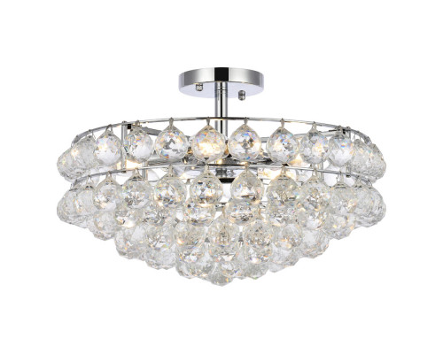 Elegant Flush Mount Light - Chrome, L 18" (1107F18C)