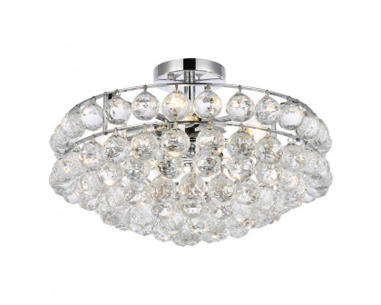 Elegant Flush Mount Light - Chrome, L 18" (1107F18C)