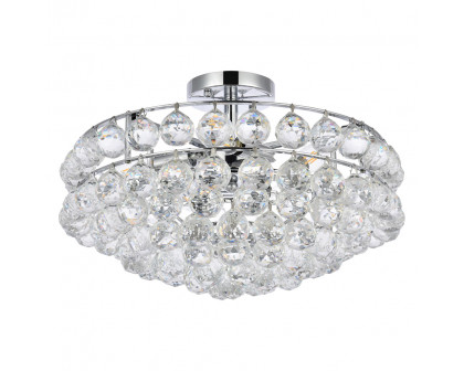 Elegant Flush Mount Light - Chrome, L 18" (1107F18C)