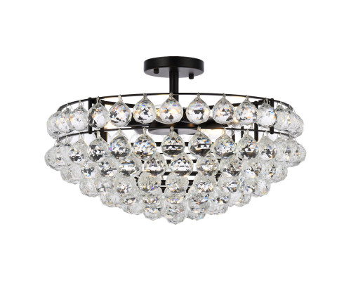 Elegant Flush Mount Light - Black, L 20" (1107F20BK)