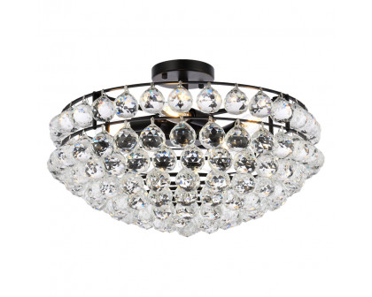 Elegant Flush Mount Light - Black, L 20" (1107F20BK)