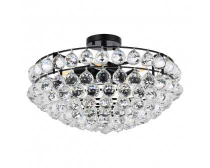 Elegant Flush Mount Light - Black, L 20" (1107F20BK)