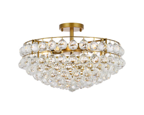 Elegant Flush Mount Light - Brass, L 20" (1107F20BR)