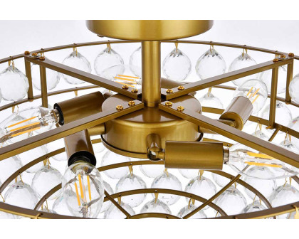 Elegant Flush Mount Light - Brass, L 20" (1107F20BR)