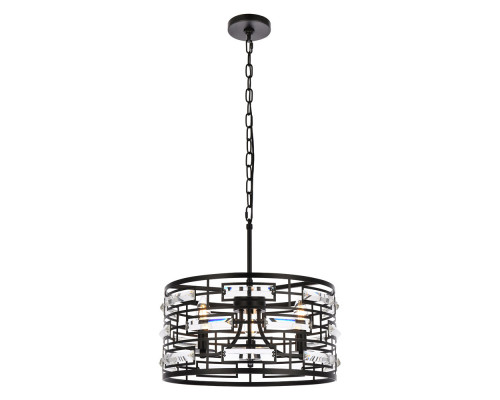 Elegant Pendant Light - Black, L 16.5" (1108D16BK)