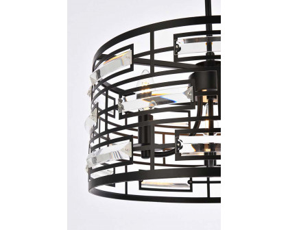 Elegant Pendant Light - Black, L 16.5" (1108D16BK)