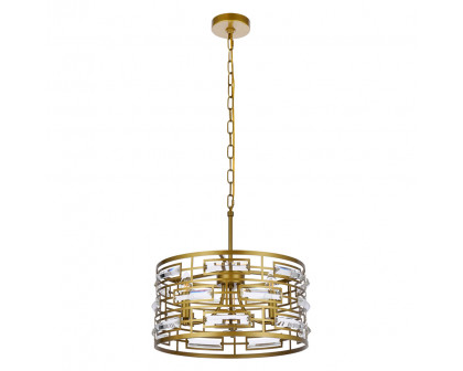 Elegant Pendant Light - Brass, L 16.5" (1108D16BR)