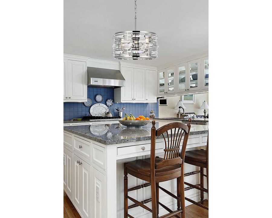 Elegant Pendant Light - Chrome, L 16.5" (1108D16C)