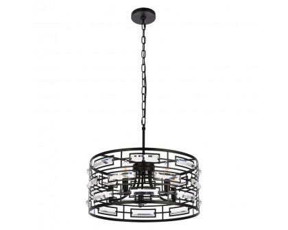 Elegant Pendant Light - Black, L 18.5" (1108D19BK)