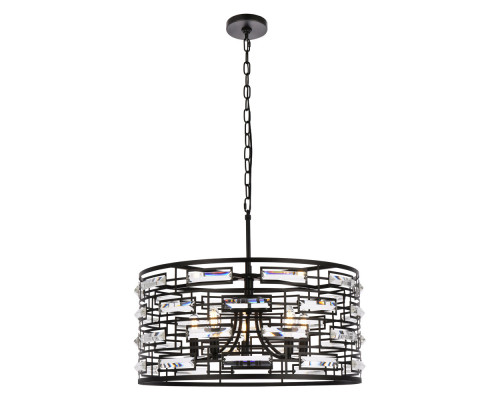 Elegant Pendant Light - Black, L 24" (1108D24BK)