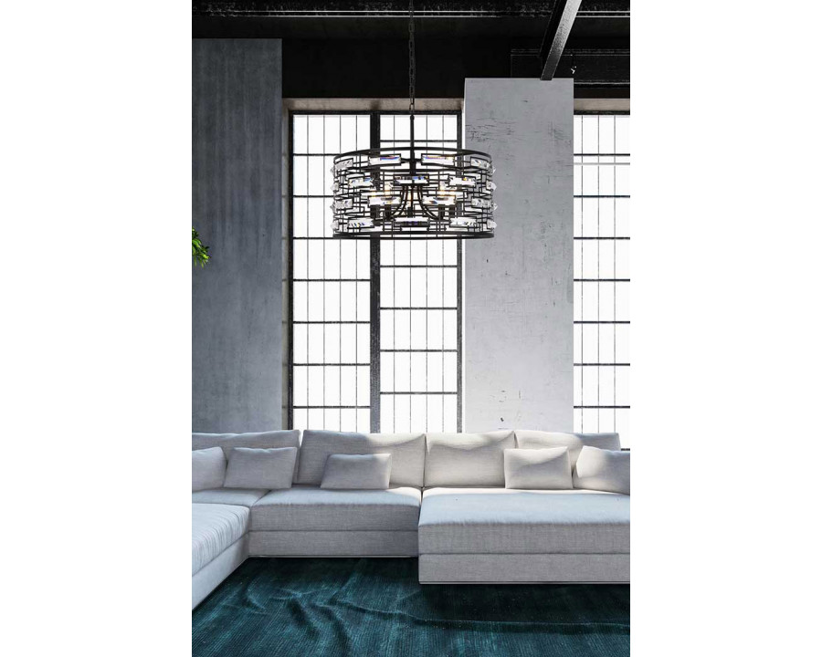 Elegant Pendant Light - Black, L 24" (1108D24BK)