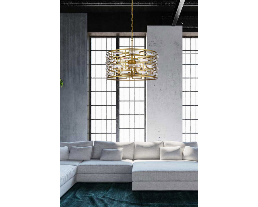 Elegant Pendant Light - Brass, L 24" (1108D24BR)