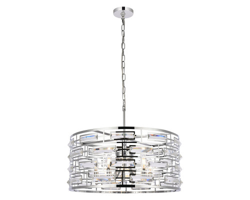 Elegant Pendant Light - Chrome, L 24" (1108D24C)