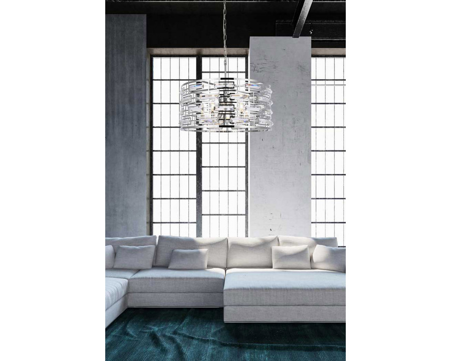 Elegant Pendant Light - Chrome, L 24" (1108D24C)