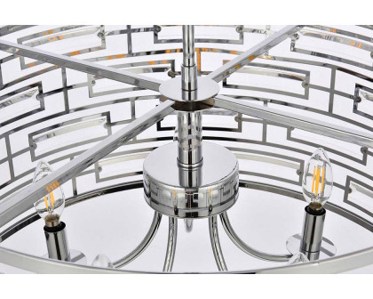 Elegant Pendant Light - Chrome, L 24" (1108D24C)