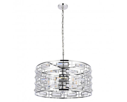 Elegant Pendant Light - Chrome, L 24" (1108D24C)