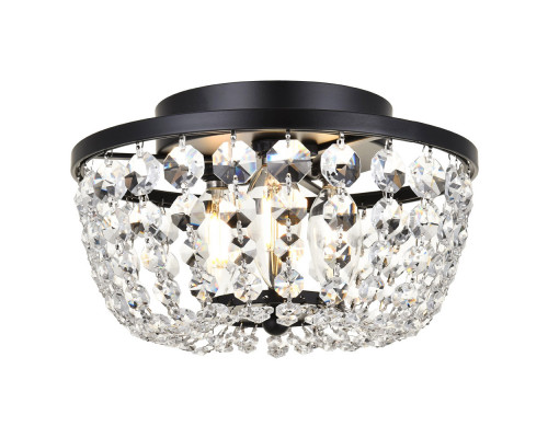 Elegant Flush Mount Light - Black, L 10" (1109F10BK)