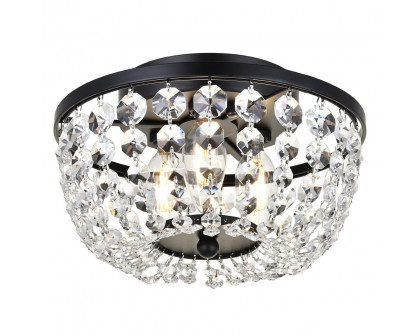 Elegant Flush Mount Light - Black, L 10" (1109F10BK)