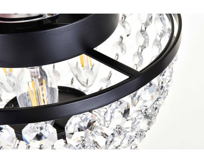 Elegant Flush Mount Light - Black, L 10" (1109F10BK)