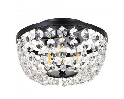 Elegant Flush Mount Light - Black, L 10" (1109F10BK)