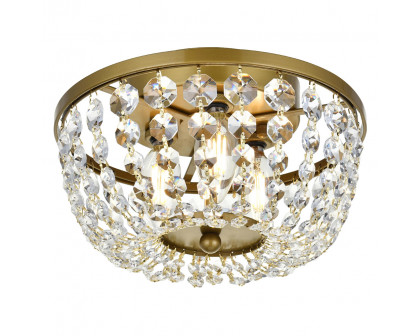 Elegant Flush Mount Light - Brass, L 10" (1109F10BR)