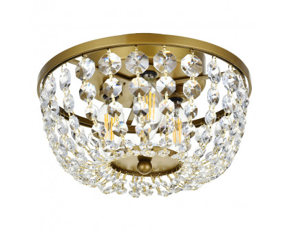 Elegant Flush Mount Light - Brass, L 10" (1109F10BR)