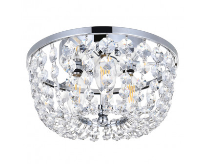 Elegant Flush Mount Light - Chrome, L 10" (1109F10C)