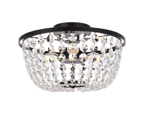 Elegant Flush Mount Light - Black, L 13" (1109F13BK)