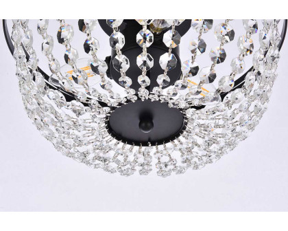 Elegant Flush Mount Light - Black, L 13" (1109F13BK)