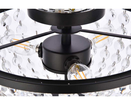 Elegant Flush Mount Light - Black, L 13" (1109F13BK)