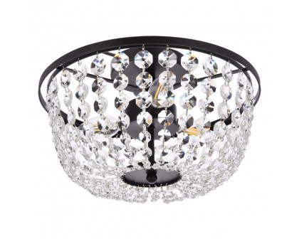 Elegant Flush Mount Light - Black, L 13" (1109F13BK)