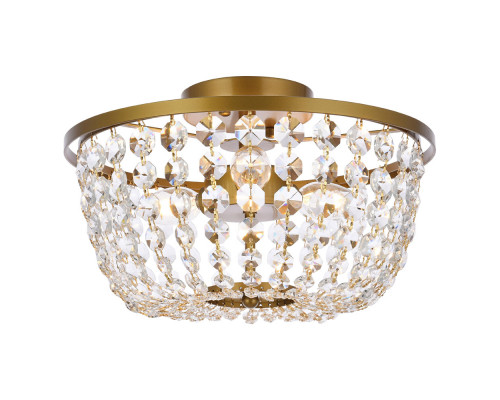 Elegant Flush Mount Light - Brass, L 13" (1109F13BR)