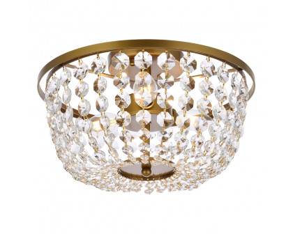 Elegant Flush Mount Light - Brass, L 13" (1109F13BR)