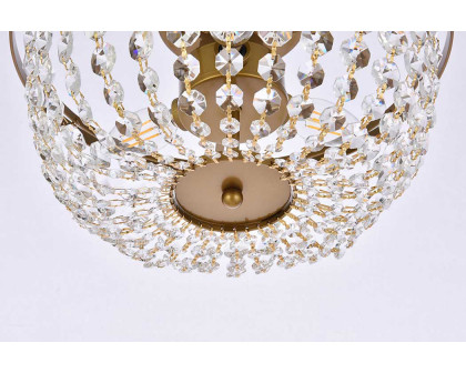 Elegant Flush Mount Light - Brass, L 13" (1109F13BR)