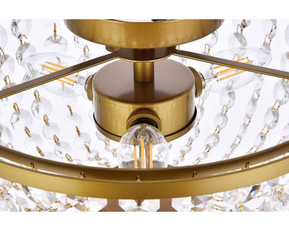 Elegant Flush Mount Light - Brass, L 13" (1109F13BR)