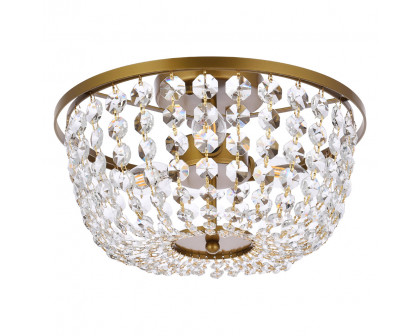 Elegant Flush Mount Light - Brass, L 13" (1109F13BR)