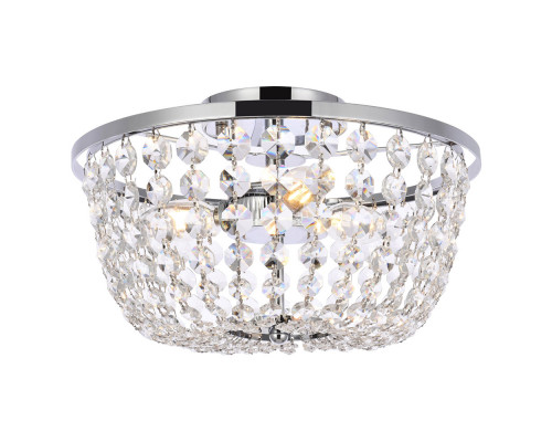 Elegant Flush Mount Light - Chrome, L 13" (1109F13C)