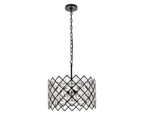 Elegant Pendant Light - Black, L 16" (1111D16BK)