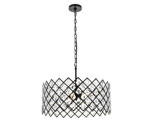 Elegant Pendant Light - Black, L 21" (1111D21BK)