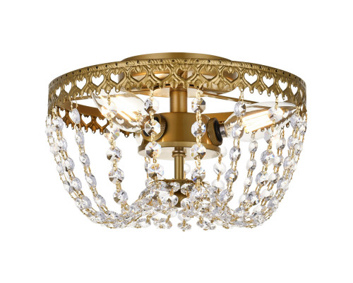 Elegant Flush Mount Light - Brass, L 10" (1112F10BR)