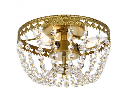 Elegant Flush Mount Light - Brass, L 10" (1112F10BR)