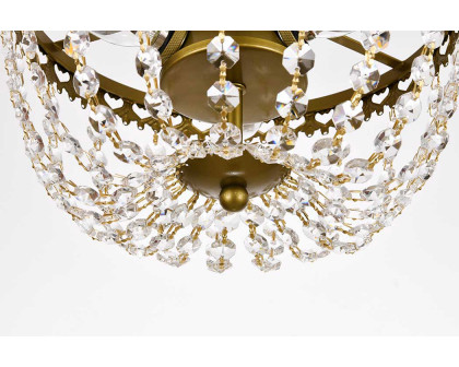 Elegant Flush Mount Light - Brass, L 10" (1112F10BR)