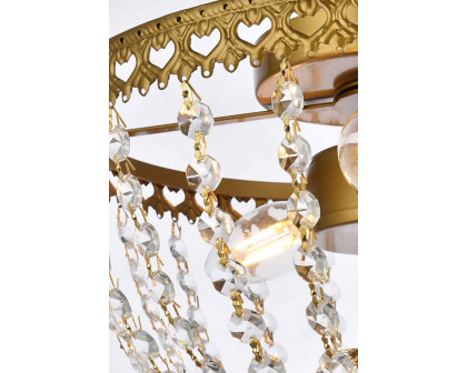 Elegant Flush Mount Light - Brass, L 10" (1112F10BR)