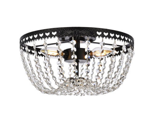 Elegant Flush Mount Light - Black, L 12" (1112F12BK)