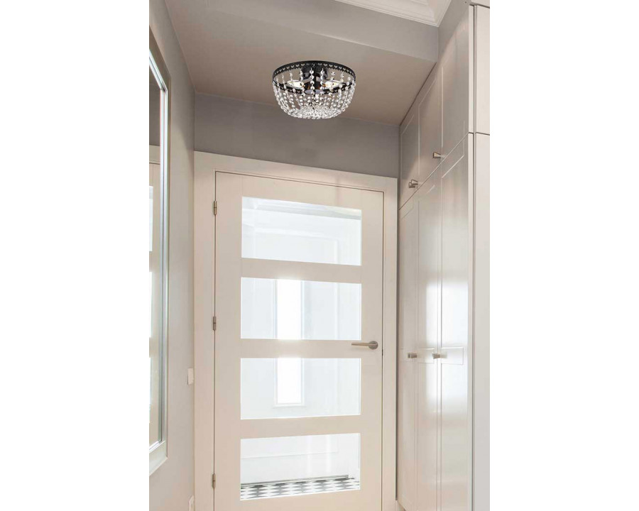 Elegant Flush Mount Light - Black, L 12" (1112F12BK)