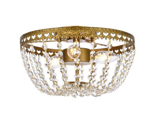 Elegant Flush Mount Light - Brass, L 12" (1112F12BR)