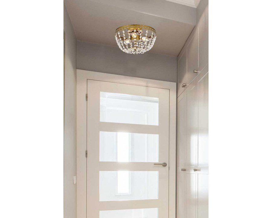 Elegant Flush Mount Light - Brass, L 12" (1112F12BR)